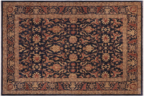 handmade Transitional Kafkaz Drk. Blue Copper Hand Knotted RECTANGLE 100% WOOL area rug 10' x 11'