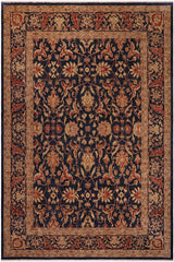 handmade Traditional Kafkaz Drk. Blue Copper Hand Knotted RECTANGLE 100% WOOL area rug 10 x 11