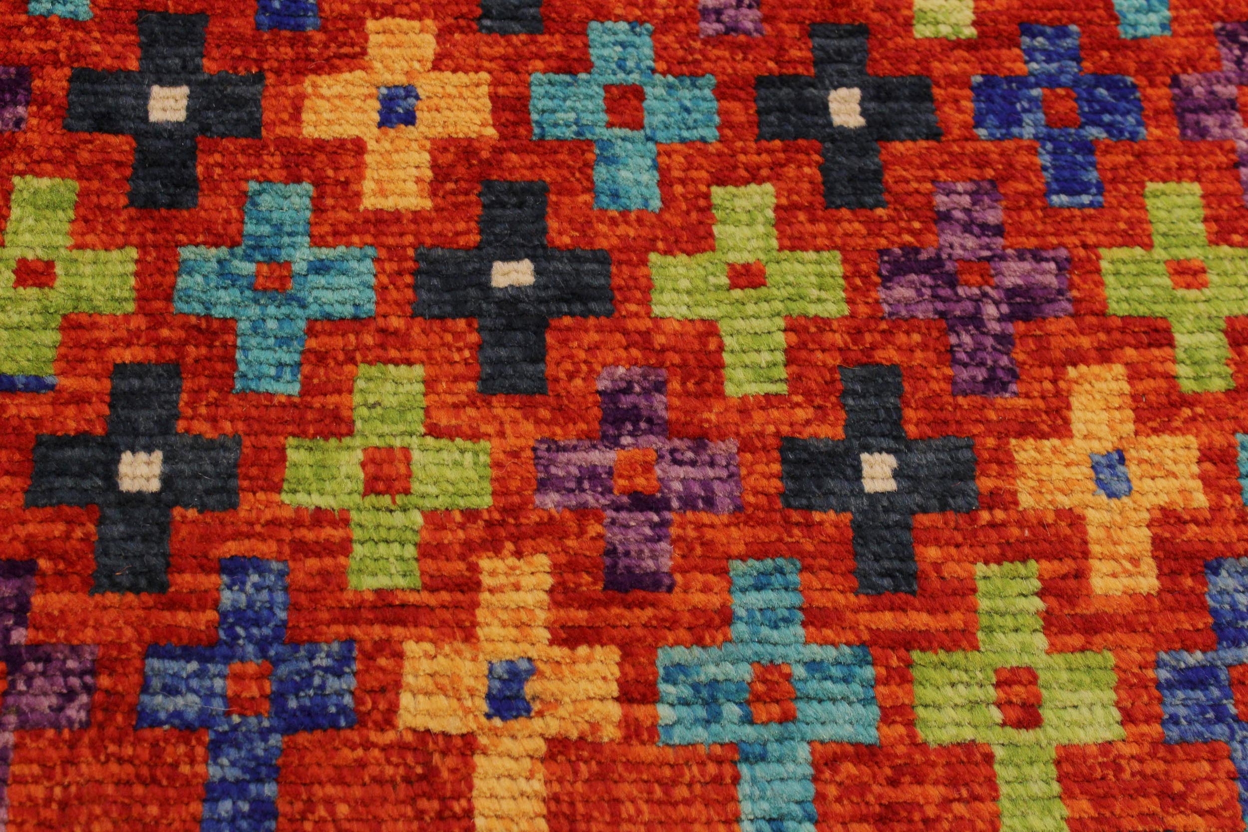 handmade Modern Balouchi Rust Gray Hand Knotted RECTANGLE 100% WOOL area rug 6x8