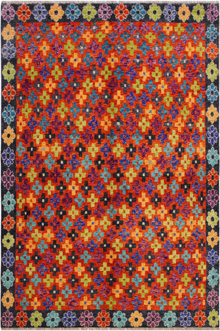 Boho Chic Balochi Ferdinan Rust/Gray Wool Rug - 5'6''X7'9''