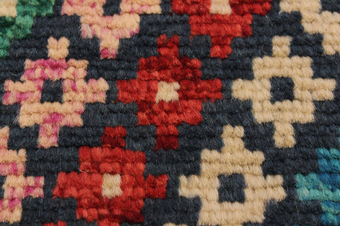 handmade Modern Balouchi Blue Beige Hand Knotted RECTANGLE 100% WOOL area rug 3x5