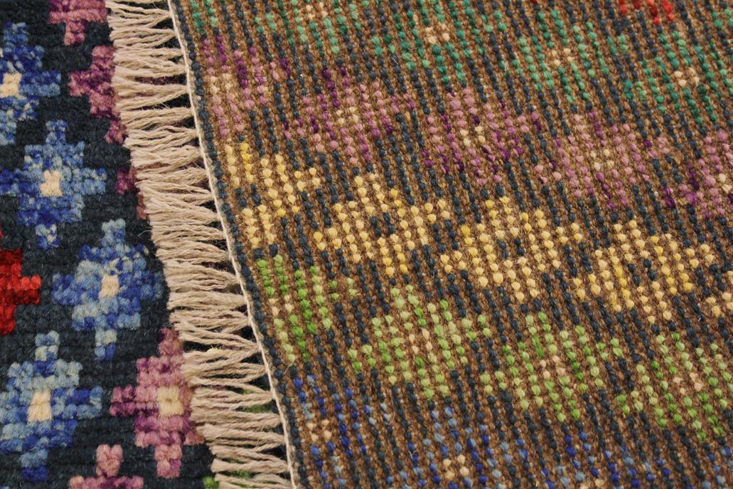 handmade Modern Balouchi Blue Beige Hand Knotted RECTANGLE 100% WOOL area rug 3x5