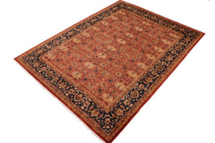 handmade Transitional Kafkaz Red Blue Hand Knotted RECTANGLE 100% WOOL area rug 9 x 12
