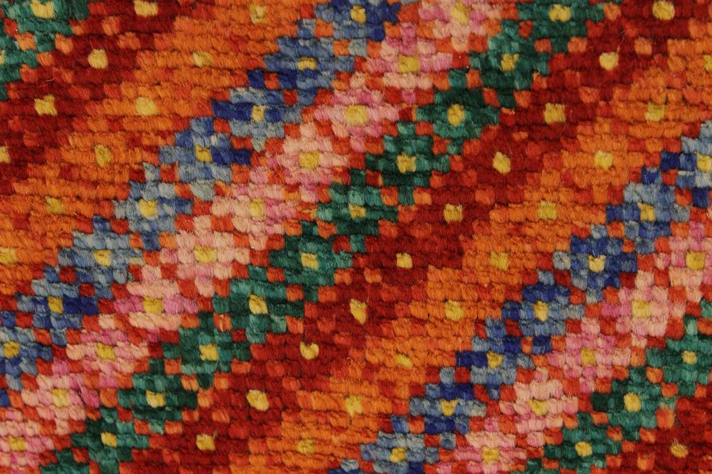 handmade Modern Balouchi Orange Red Hand Knotted RECTANGLE 100% WOOL area rug 3x5