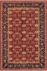 handmade Transitional Kafkaz Red Blue Hand Knotted RECTANGLE 100% WOOL area rug 9 x 12