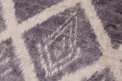 handmade Geometric Moroccan Gray Ivory Hand Knotted RECTANGLE 100% WOOL area rug 9' x 12'