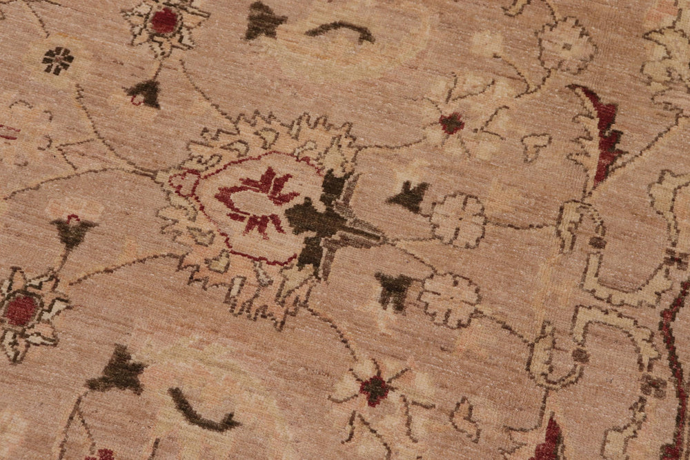 handmade Traditional Kafkaz Khaki Lt. Gold Hand Knotted RECTANGLE 100% WOOL area rug 9x12