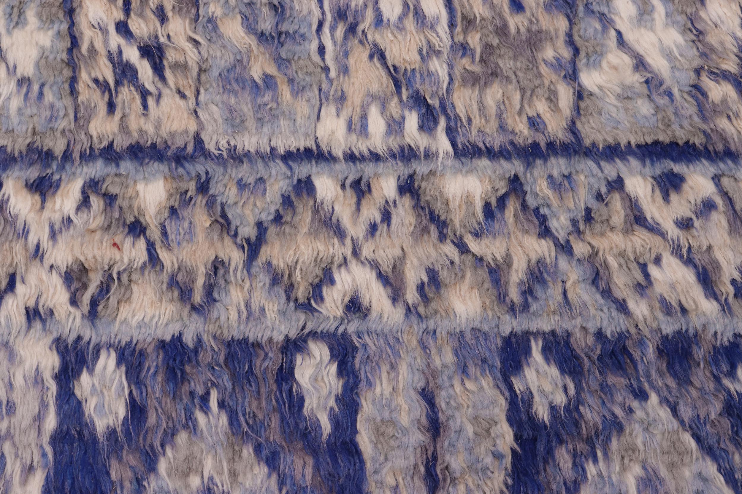 handmade Geometric Moroccan Blue Beige Hand Knotted RECTANGLE 100% WOOL area rug 8' x 10'