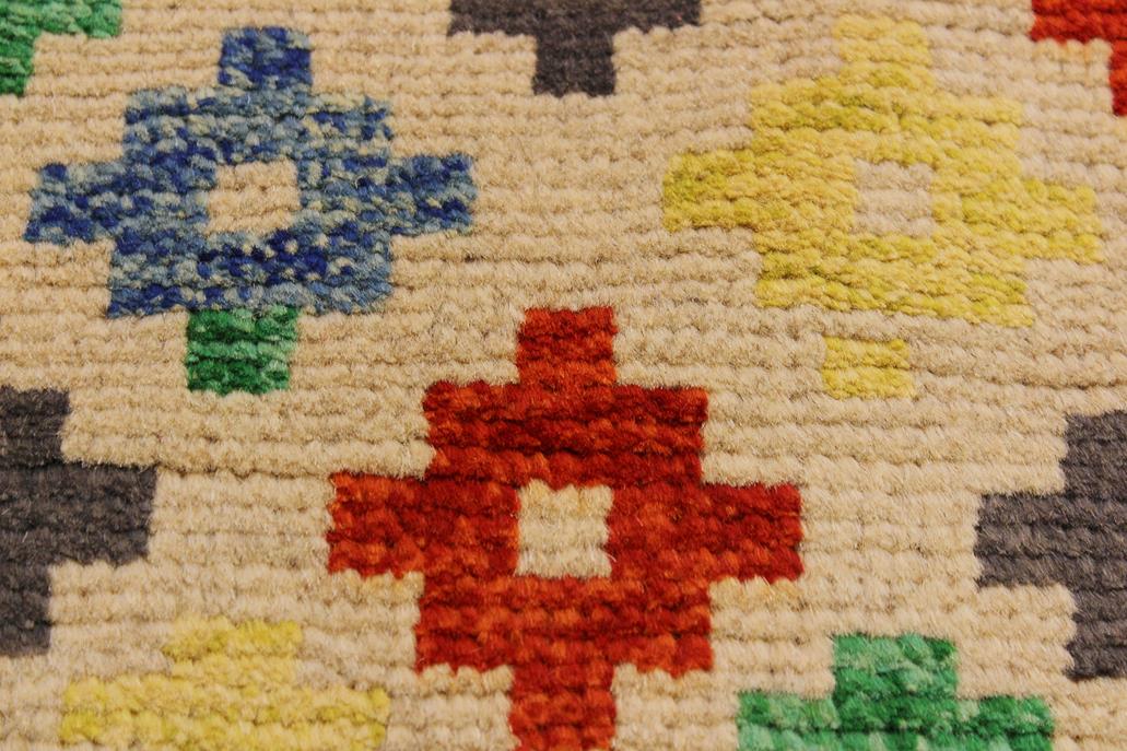 handmade Modern Balouchi Beige Gray Hand Knotted RECTANGLE 100% WOOL area rug 5x7