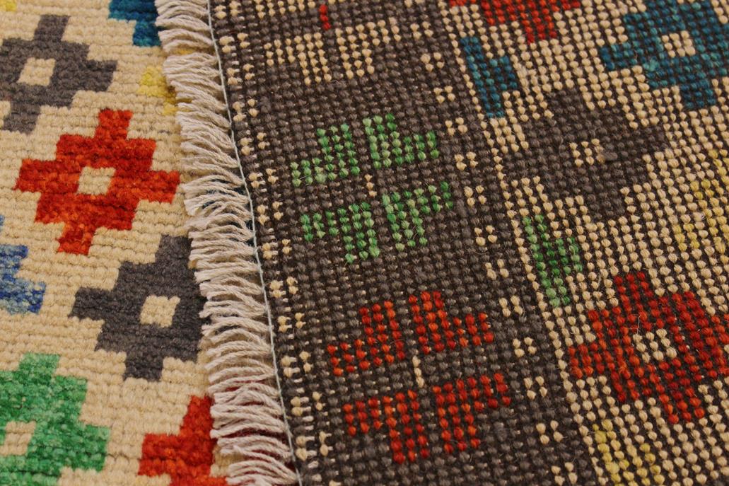 handmade Modern Balouchi Beige Gray Hand Knotted RECTANGLE 100% WOOL area rug 5x7