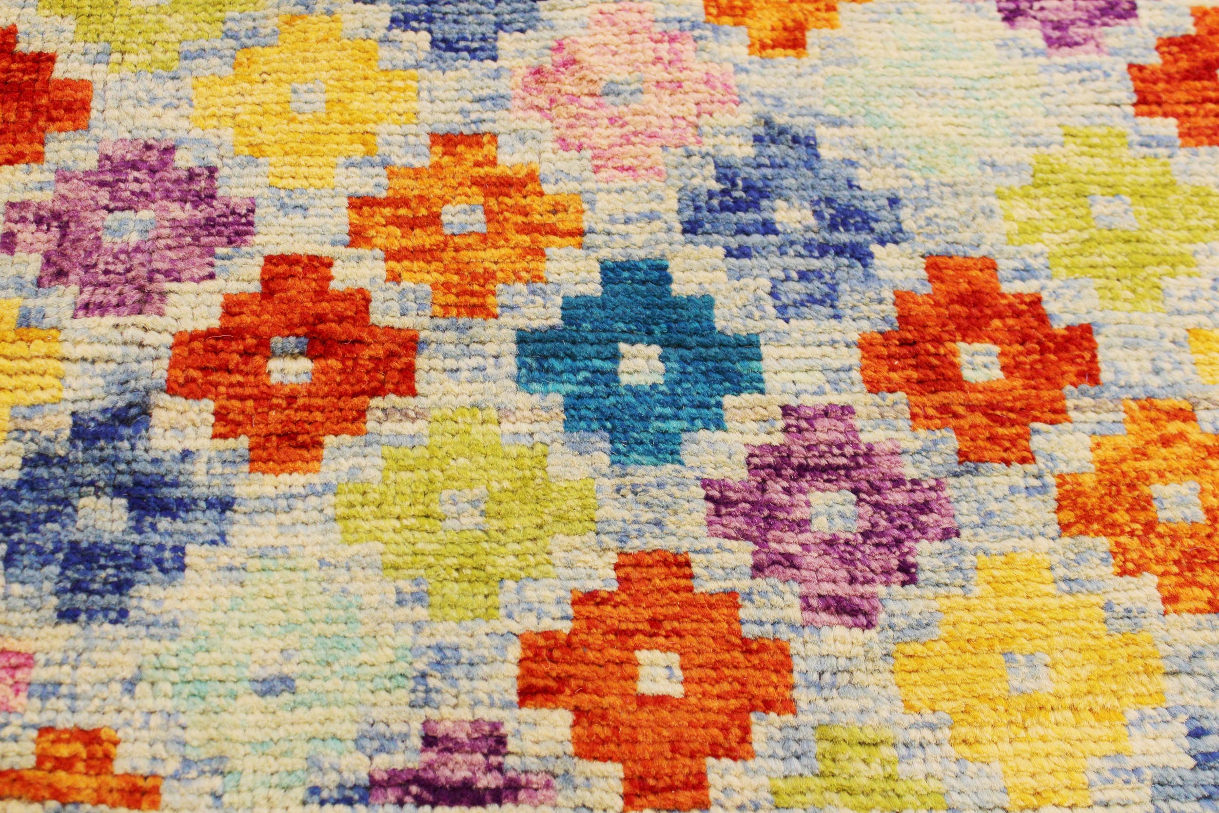 handmade Modern Balouchi Blue Gray Hand Knotted RECTANGLE 100% WOOL area rug 6x8