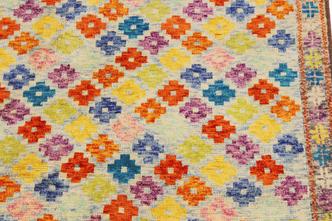 handmade Modern Balouchi Blue Gray Hand Knotted RECTANGLE 100% WOOL area rug 6x8