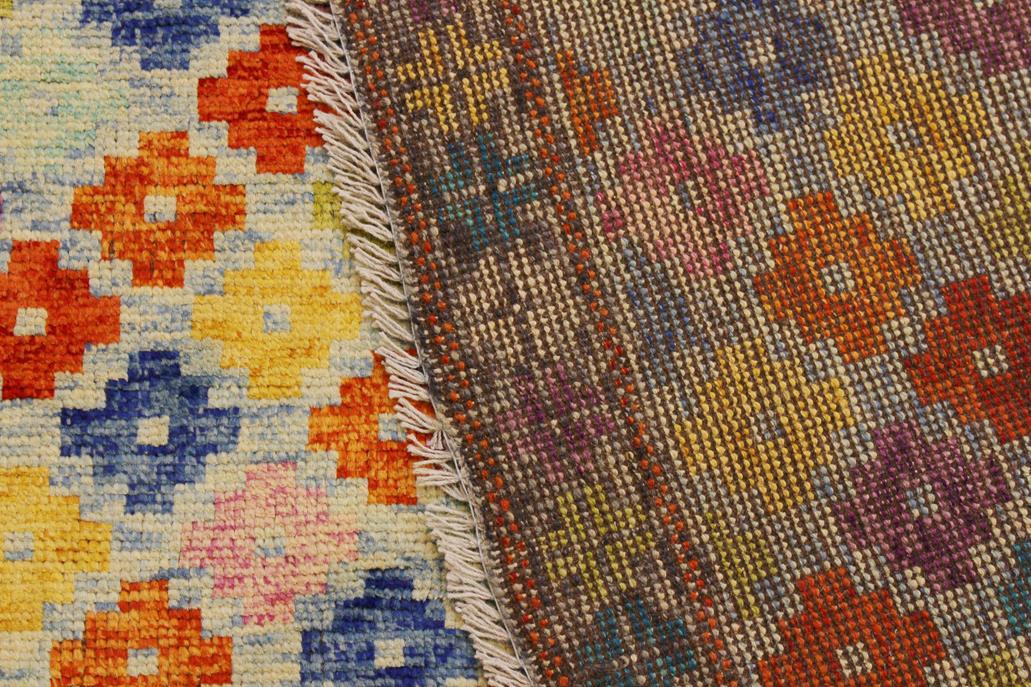 handmade Modern Balouchi Blue Gray Hand Knotted RECTANGLE 100% WOOL area rug 6x8