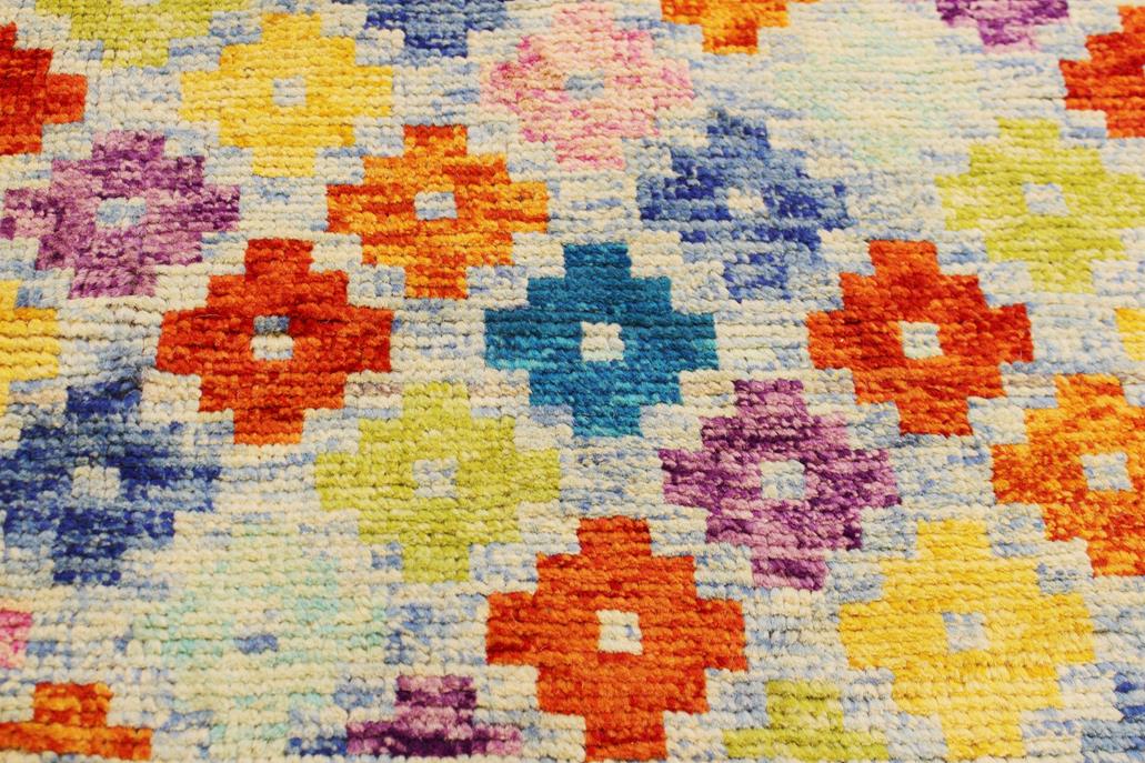 handmade Modern Balouchi Blue Gray Hand Knotted RECTANGLE 100% WOOL area rug 6x8