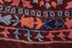 handmade Traditional Kafkaz Red Blue Hand Knotted ROUND 100% WOOL area rug 10' x 10'