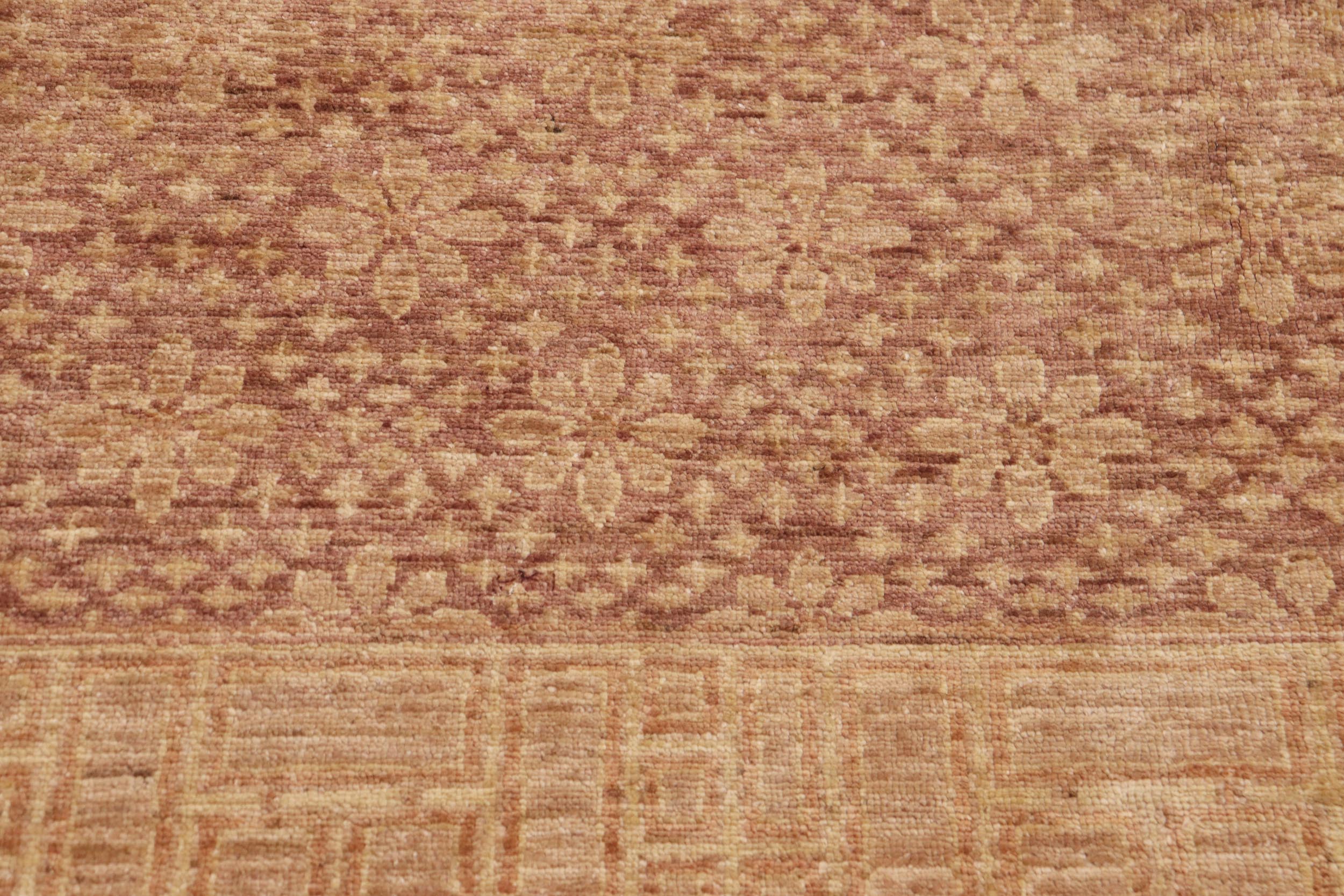 handmade Modern Kafkaz Brown Tan Hand Knotted RECTANGLE 100% WOOL area rug 8' x 12'