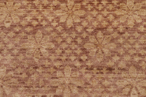 handmade Modern Kafkaz Brown Tan Hand Knotted RECTANGLE 100% WOOL area rug 8' x 12'