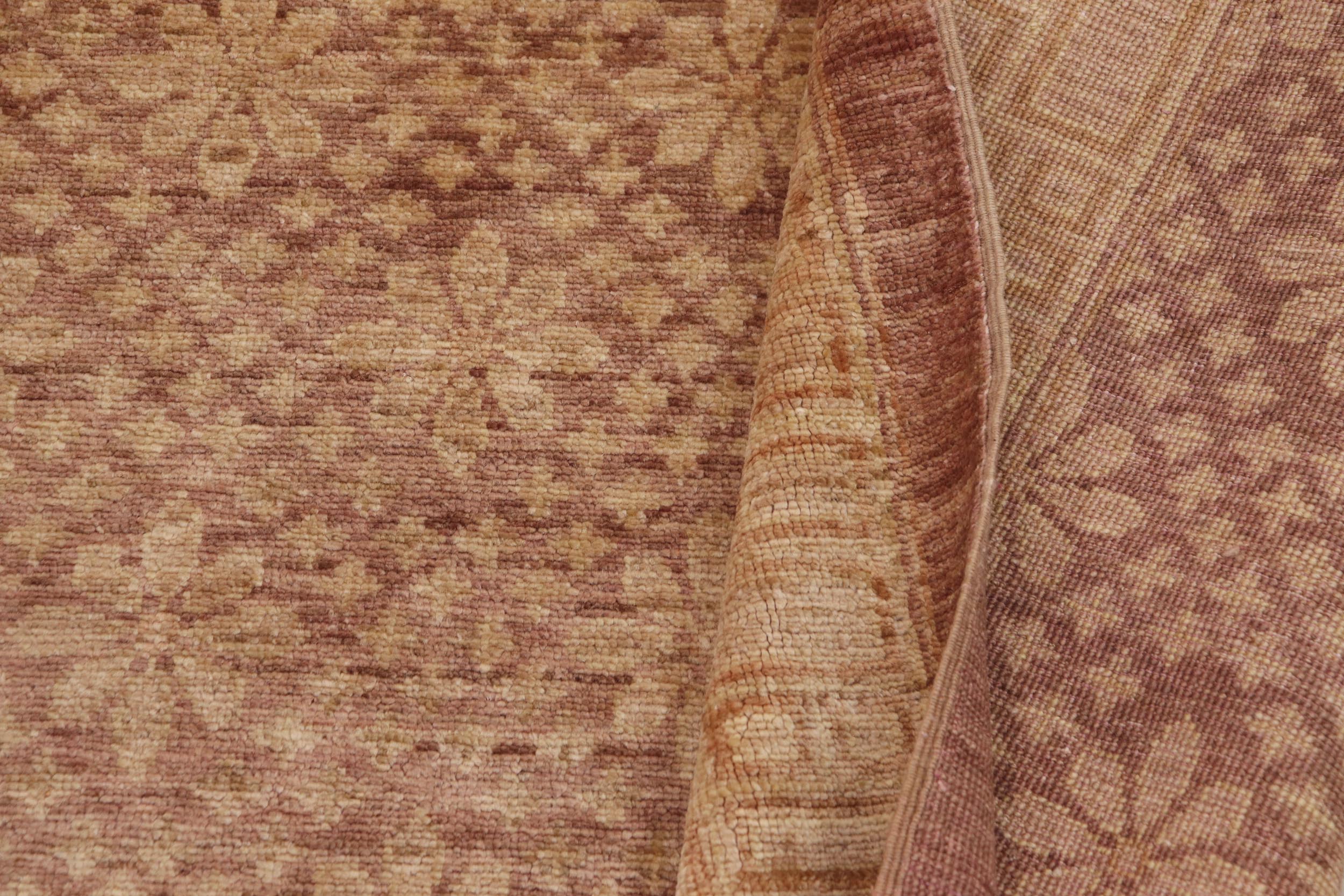handmade Modern Kafkaz Brown Tan Hand Knotted RECTANGLE 100% WOOL area rug 8' x 12'