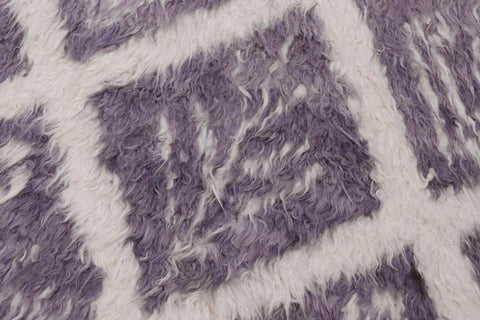 handmade Geometric Moroccan Gray Ivory Hand Knotted RECTANGLE 100% WOOL area rug 8' x 10'