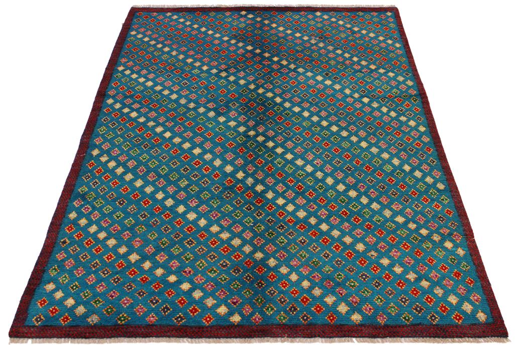 handmade Modern Balouchi Blue Red Hand Knotted RECTANGLE 100% WOOL area rug 5x6