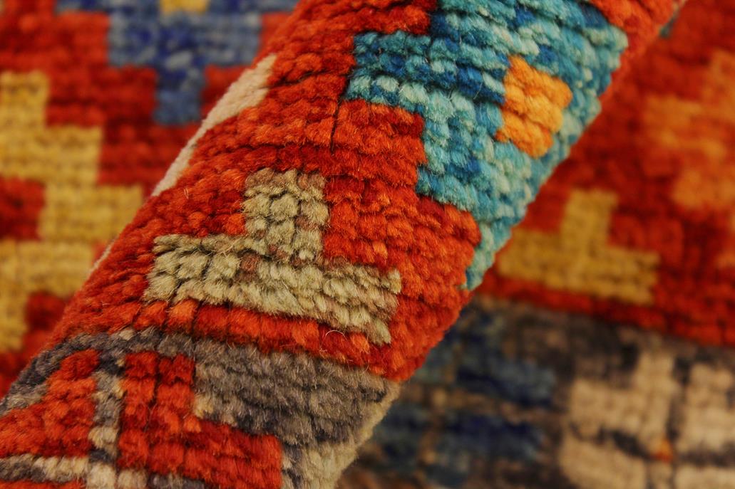 handmade Modern Balouchi Orange Brown Hand Knotted RECTANGLE 100% WOOL area rug 5x7