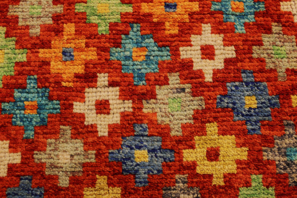 handmade Modern Balouchi Orange Brown Hand Knotted RECTANGLE 100% WOOL area rug 5x7