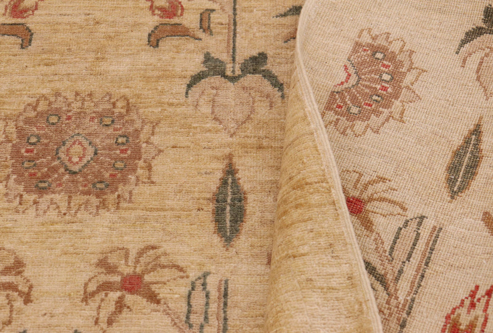 handmade Modern Kafkaz Tan Brown Hand Knotted RECTANGLE 100% WOOL area rug 9' x 12'