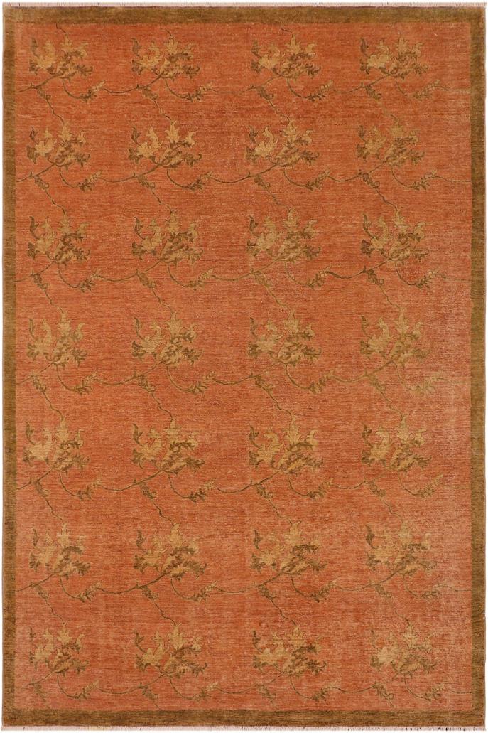 handmade Transitional Kafkaz Rust Brown Hand Knotted RECTANGLE 100% WOOL area rug 9 x 12