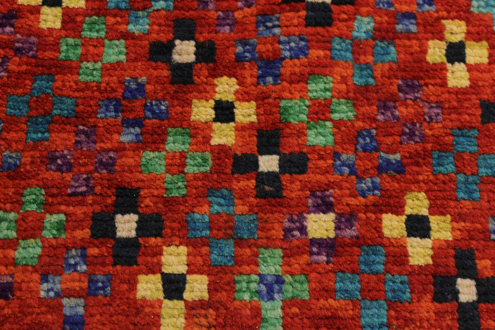 handmade Modern Balouchi Orange Black Hand Knotted RECTANGLE 100% WOOL area rug 3x5