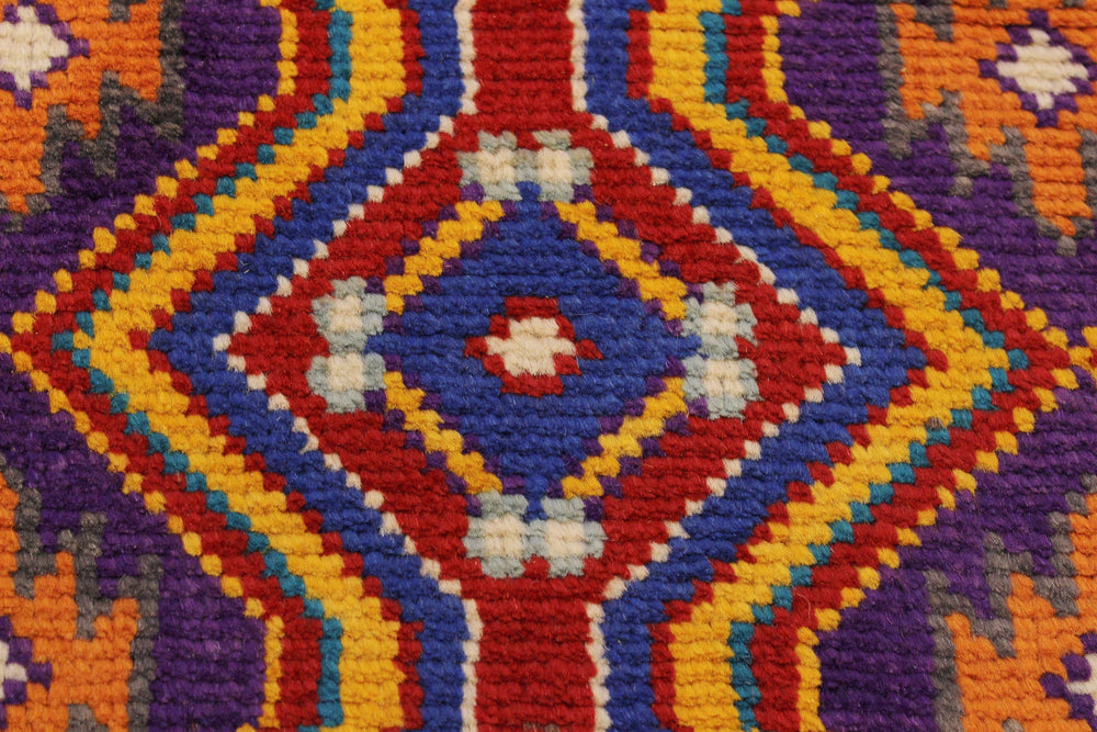 handmade Modern Balouchi Purple Blue Hand Knotted RECTANGLE 100% WOOL area rug 5x7