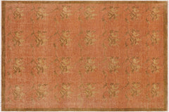 handmade Modern Kafkaz Rust Brown Hand Knotted RECTANGLE 100% WOOL area rug 9' x 12'