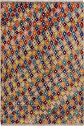 Shabby Chic Balochi Alethea Gray/Blue Wool Rug - 4'10''X6'6''