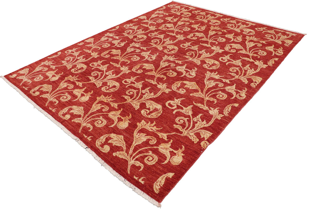 handmade Modern Design Rust Tan Hand Knotted RECTANGLE 100% WOOL area rug 9' x 12'