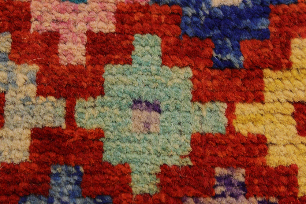 handmade Modern Balouchi Red Blue Hand Knotted RECTANGLE 100% WOOL area rug 5x6