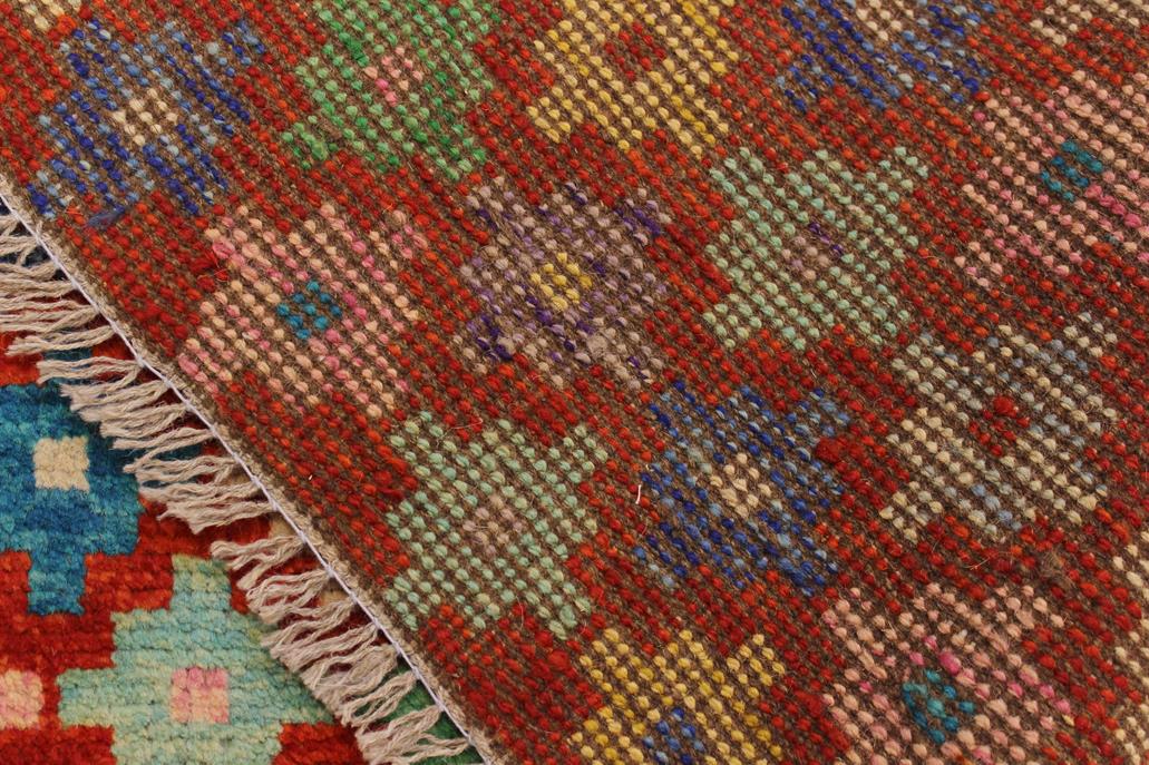 handmade Modern Balouchi Red Blue Hand Knotted RECTANGLE 100% WOOL area rug 5x6