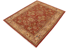handmade Traditional Kafkaz Rust Beige Hand Knotted RECTANGLE 100% WOOL area rug 9 x 11