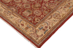 handmade Traditional Kafkaz Rust Beige Hand Knotted RECTANGLE 100% WOOL area rug 9x11