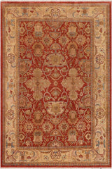handmade Traditional Kafkaz Rust Beige Hand Knotted RECTANGLE 100% WOOL area rug 9 x 11