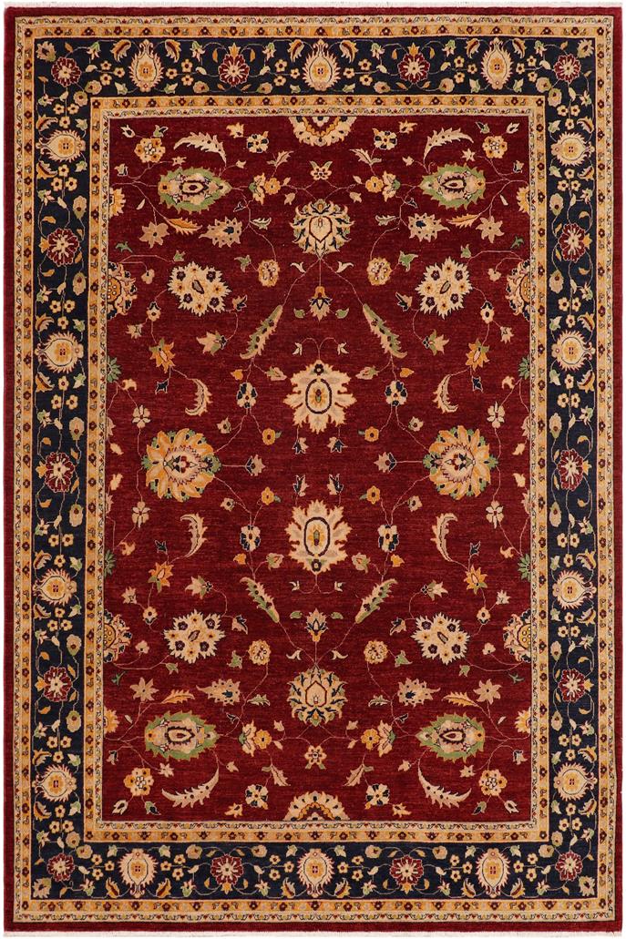 handmade Traditional Kafkaz Red Blue Hand Knotted RECTANGLE 100% WOOL area rug 9 x 12