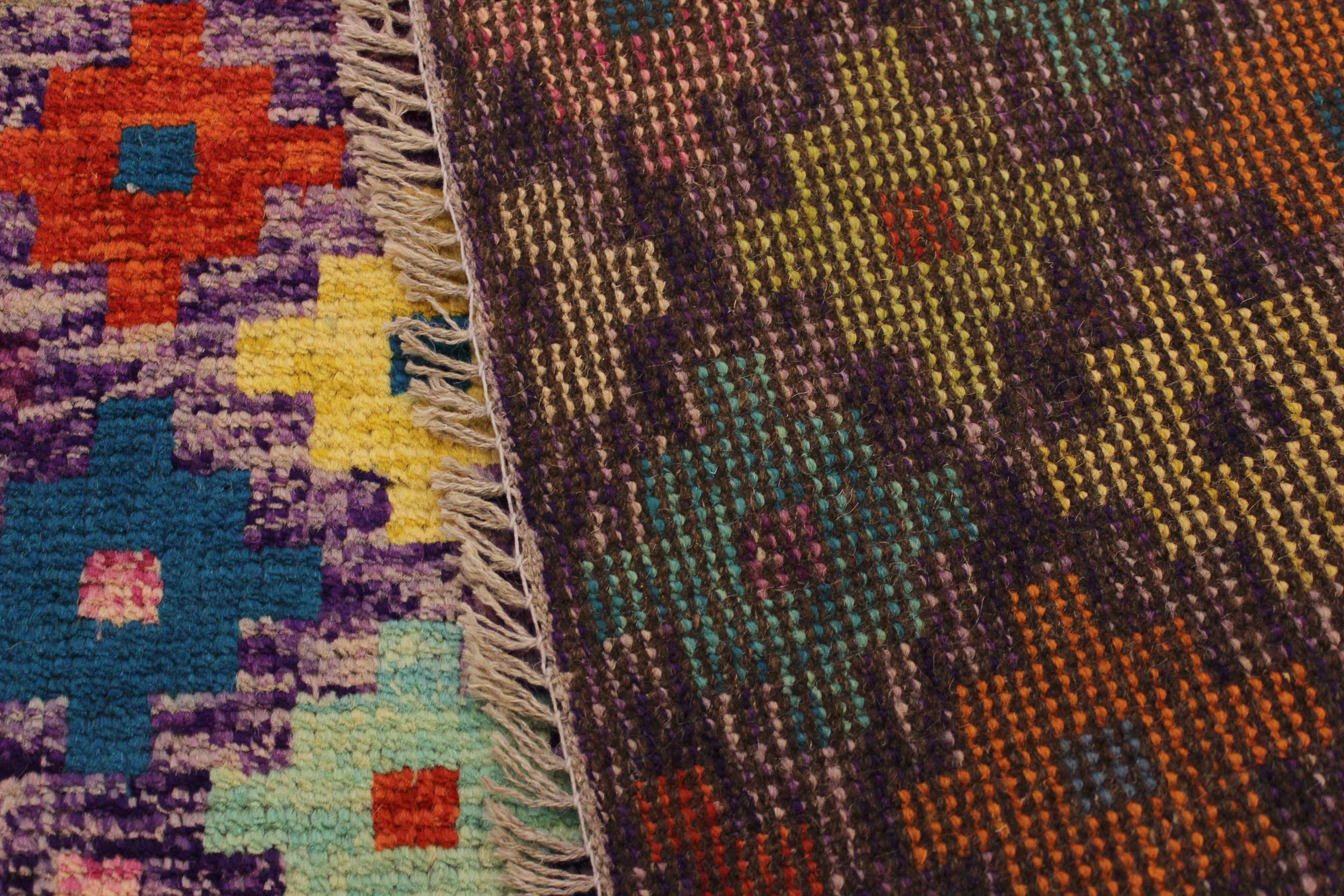 handmade Modern Balouchi Purple Rust Hand Knotted RECTANGLE 100% WOOL area rug 3x5