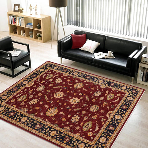 handmade Traditional Kafkaz Red Blue Hand Knotted RECTANGLE 100% WOOL area rug 9x12