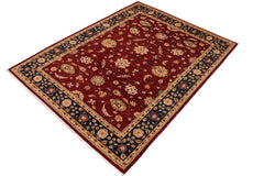 handmade Traditional Kafkaz Red Blue Hand Knotted RECTANGLE 100% WOOL area rug 9 x 12