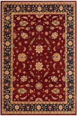 handmade Traditional Kafkaz Red Blue Hand Knotted RECTANGLE 100% WOOL area rug 9 x 12