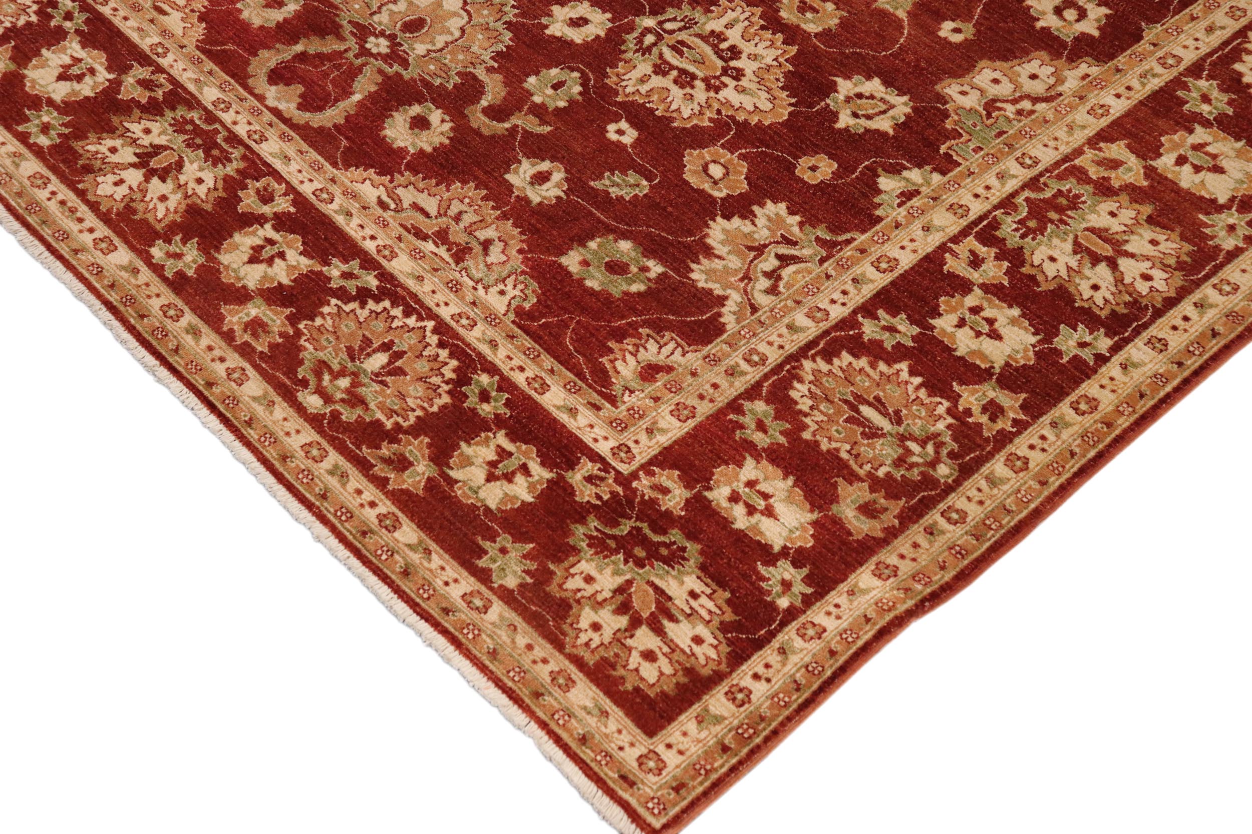 handmade Traditional Kafkaz Rust Beige Hand Knotted RECTANGLE 100% WOOL area rug 9x12