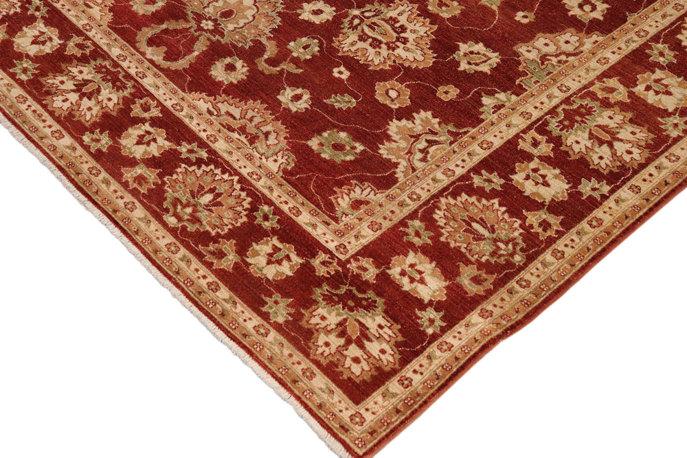 handmade Traditional Kafkaz Rust Beige Hand Knotted RECTANGLE 100% WOOL area rug 9x12