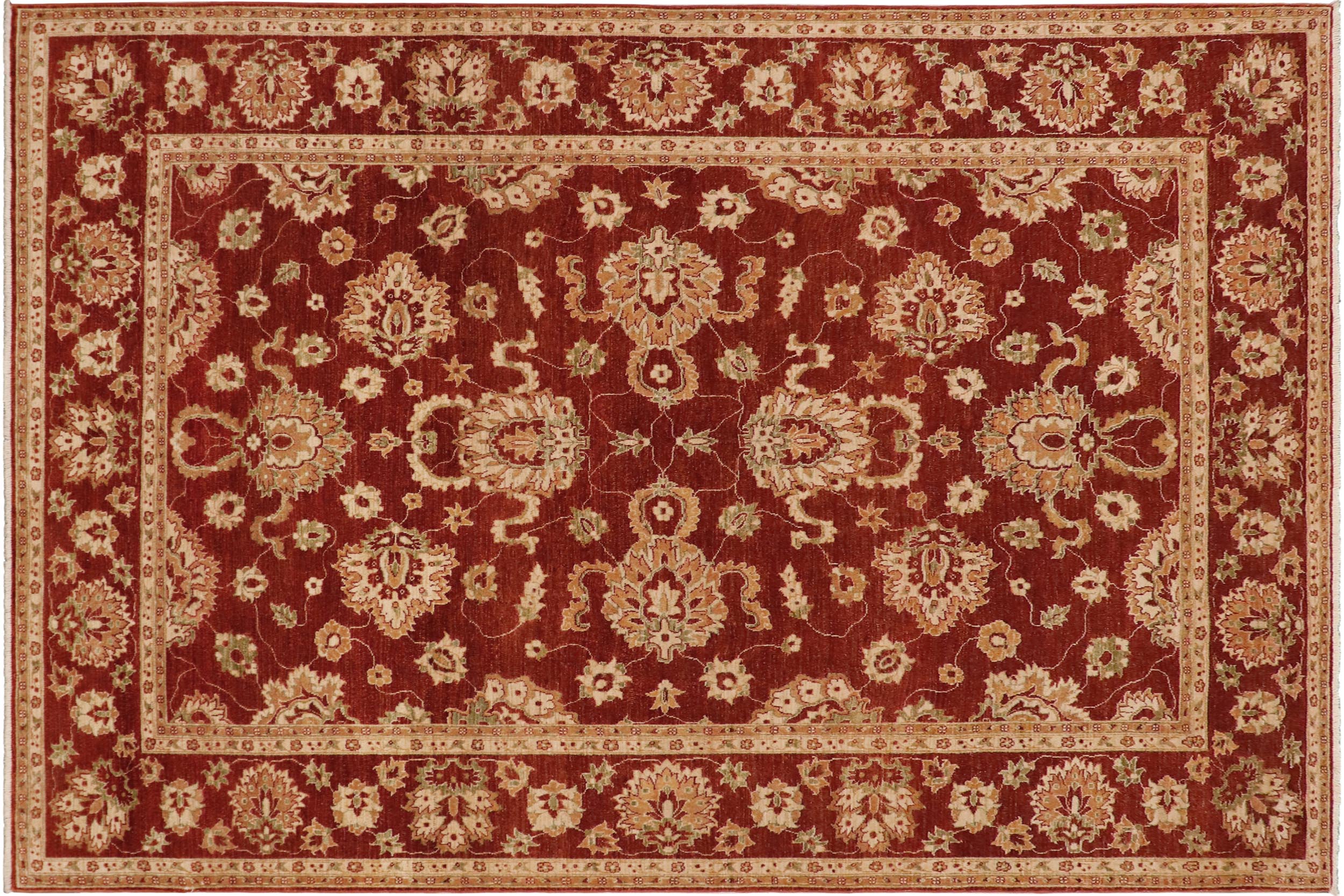 handmade Traditional Kafkaz Rust Beige Hand Knotted RECTANGLE 100% WOOL area rug 9x12