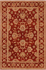 handmade Traditional Kafkaz Rust Beige Hand Knotted RECTANGLE 100% WOOL area rug 9 x 12