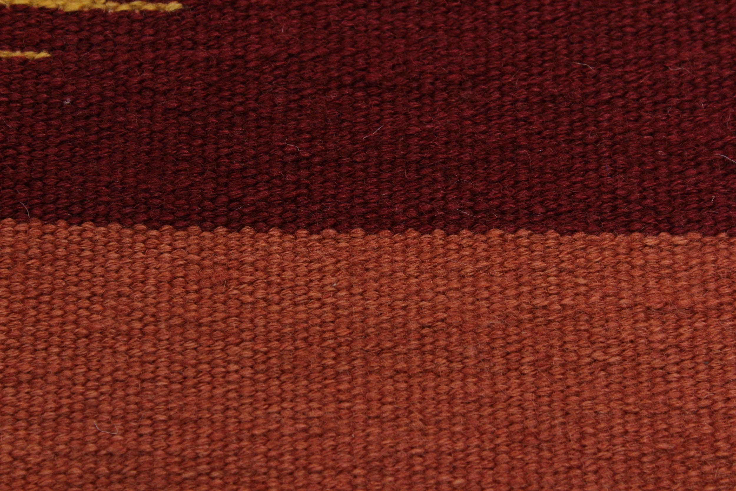 handmade Modern Kilim Gold Blue Hand-Woven RECTANGLE 100% WOOL area rug 6x9