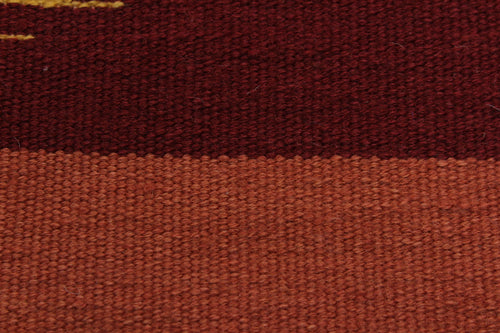 handmade Modern Kilim Gold Blue Hand-Woven RECTANGLE 100% WOOL area rug 6x9