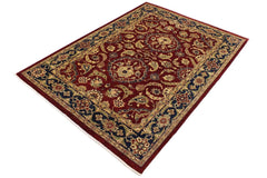 handmade Traditional Kafkaz Red Blue Hand Knotted RECTANGLE 100% WOOL area rug 9 x 12